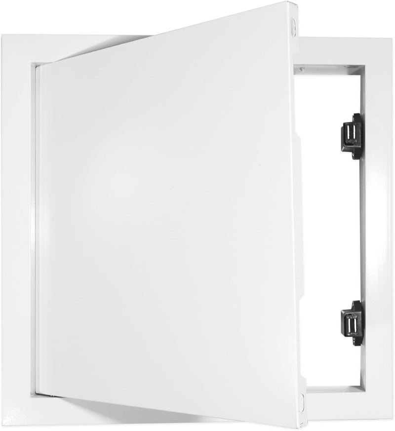 Jranter Access Panel for Drywall Metal Magnetic Push to Open Plumbing Electrical Ceiling Access Door Wall Hole Cover White (White, 14 x 14) - Image 1